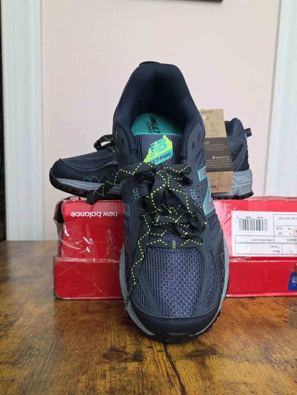 New Balance 510v3 Trail Running Shoes Black Gray Teal NEW